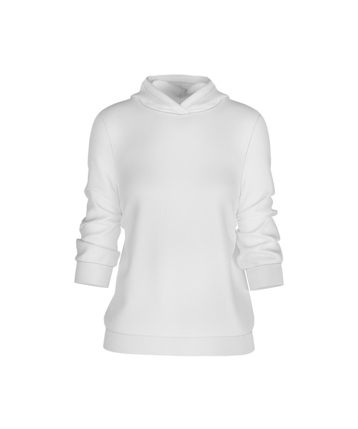 Foto hoodie feminino em fundo branco