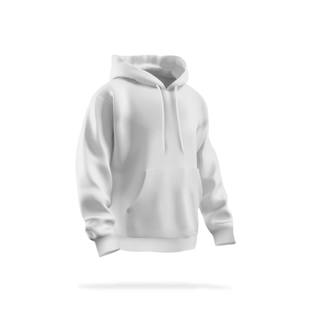 Hoodie Halb Seitenansicht auf weißem Hintergrund
