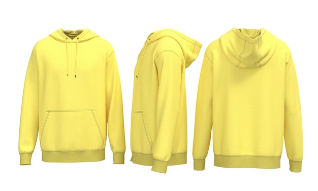 Hoodie Ombre preto e cinza - Vista dianteira e traseira