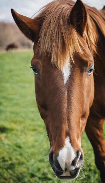 Foto hoofbeats y manchas de hierba un cuento de caballos en la granja