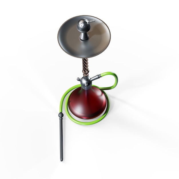 Hookah sobre un hermoso fondo oriental humo 3d render