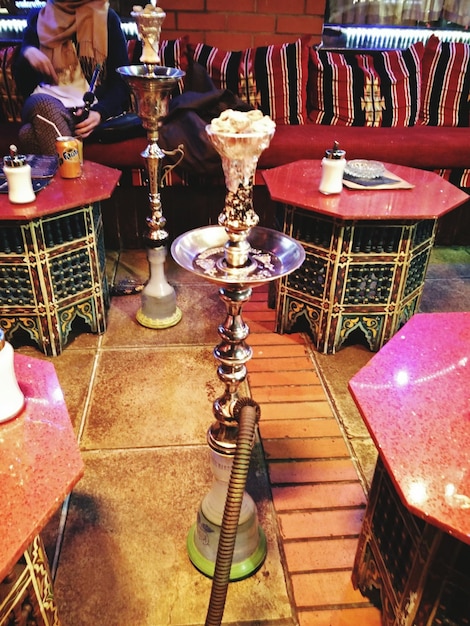 Foto hookahs im restaurant