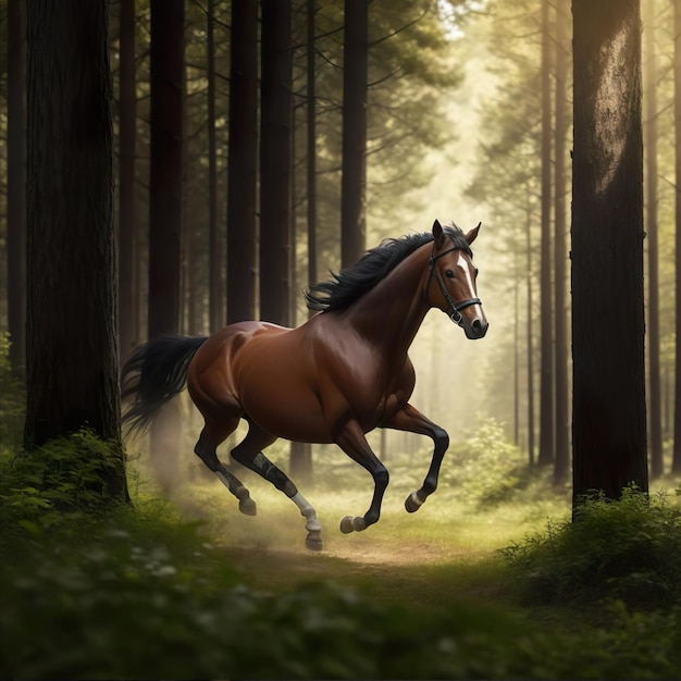 Una hora corriendo en el bosque