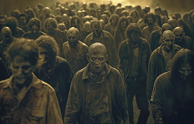 Las hordas de zombies caminantes