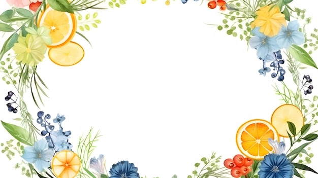 horizontale Aquarellblumenbanner auf weißem Hintergrund für Hochzeitseinladung 018