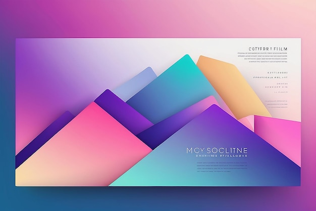 Horizontale elegante gradiente geometrische Header-Vorlage Lux und geschäftliche Vibes