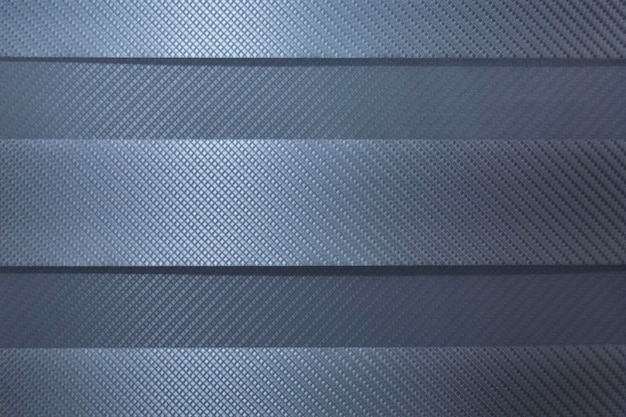 Foto horizontale jalousien aus graublauem stoff nahaufnahme moderne trends in dekoration und innenarchitektur vorderansicht platz für text