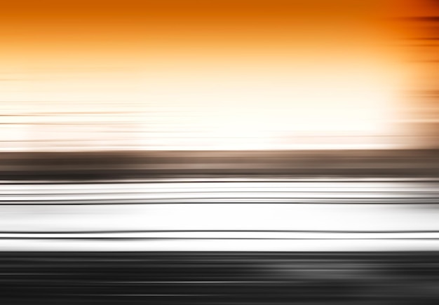 Horizontale schwarze Bewegungsunschärfe mit orangefarbenem Himmelshintergrund hd