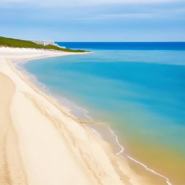 Horizontale Sicht auf den wunderschönen Strand