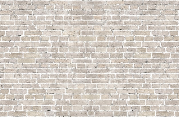 Horizontaler Hintergrund der alten Backsteinmauer der weißen Wäsche