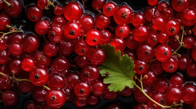 Horizontaler Hintergrund mit frischen Bio-Johannisbeeren