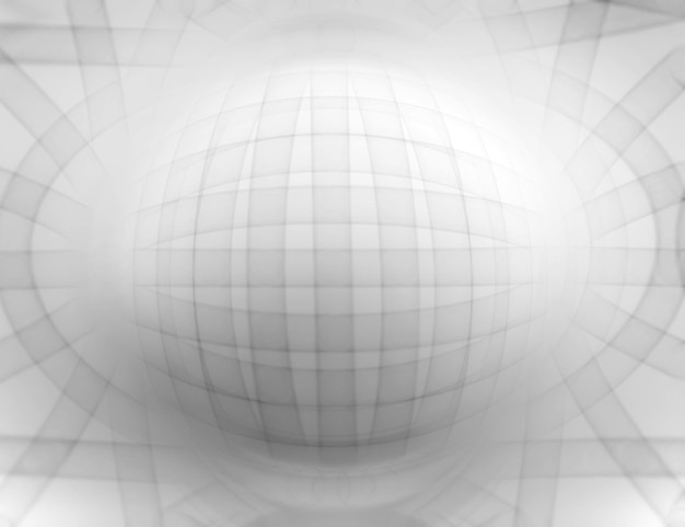 Horizontaler schwarzer und weißer Hintergrund der abstrakten Illustration der Kugel 3d