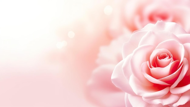 Horizontales Banner mit rosa Farbe auf verschwommen