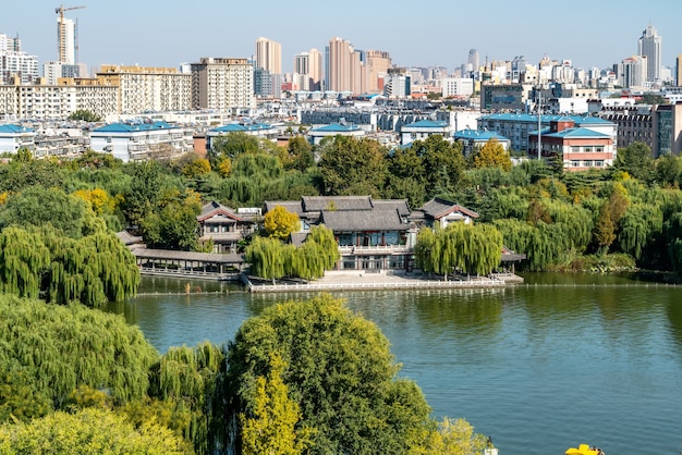 Horizonte de la arquitectura de la ciudad moderna de Jinan