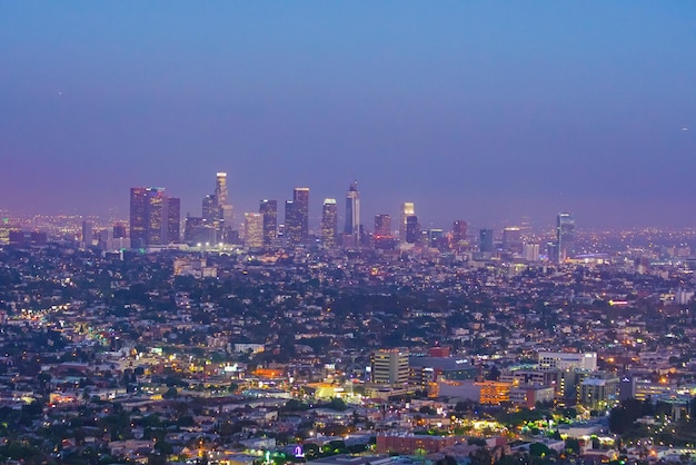 Horizonte céntrico de Los Ángeles de Los Ángeles en California