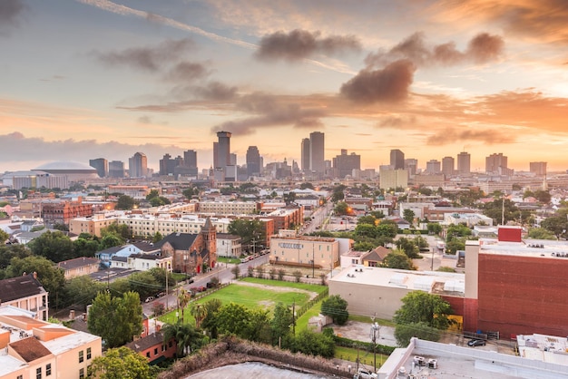 El horizonte del centro de la ciudad de Nueva Orleans, Luisiana