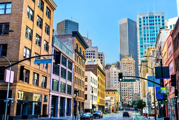 Horizonte del centro de san francisco en california, estados unidos