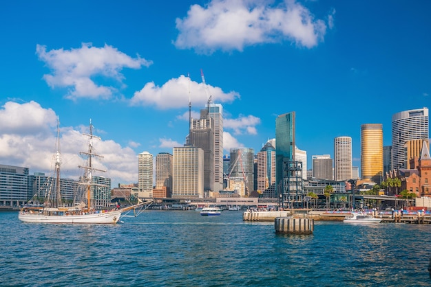 Horizonte del centro de Sydney en Australia desde la vista superior