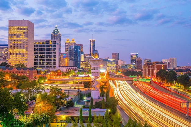 Foto el horizonte de la ciudad de atlanta