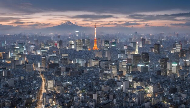 un horizonte de la ciudad con una ciudad en el fondo