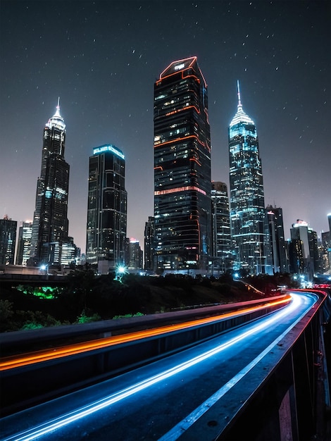 un horizonte de la ciudad con un coche que dice la palabra cita en él