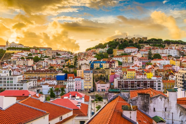 Horizonte de la ciudad de Lisboa Portugal