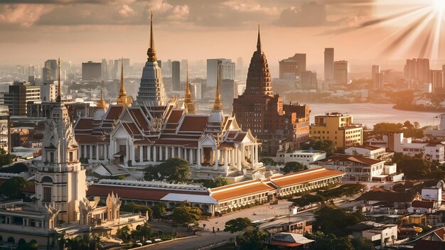 El horizonte de la ciudad de Phnom Penh, Camboya