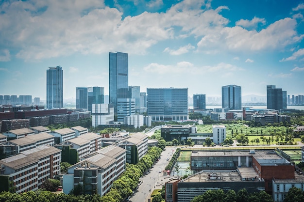 Horizonte de la ciudad en suzhoujiangsuchina