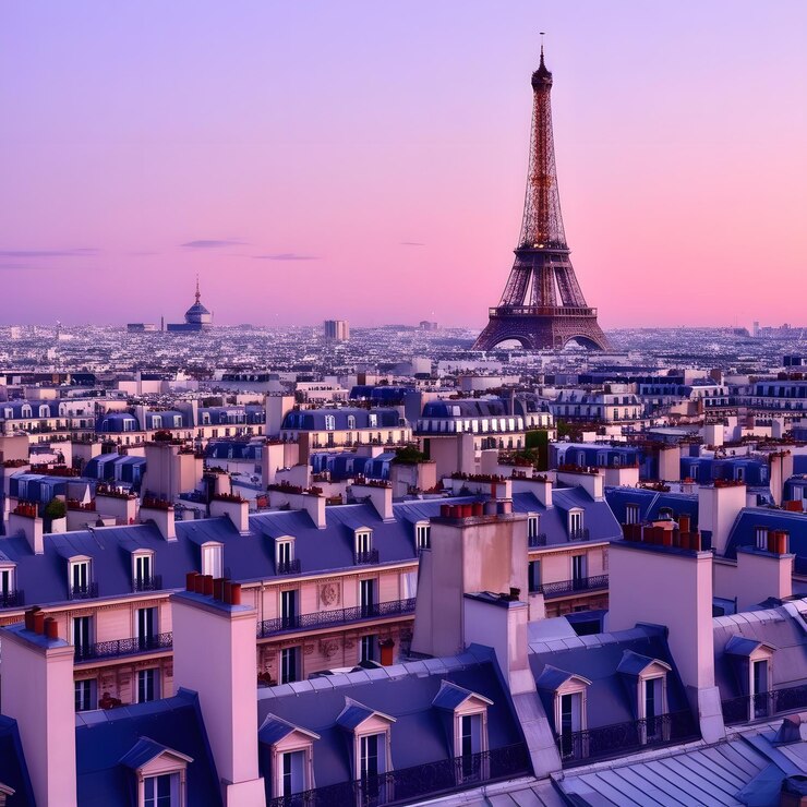 un horizonte de la ciudad con una torre y una torre en el fondo