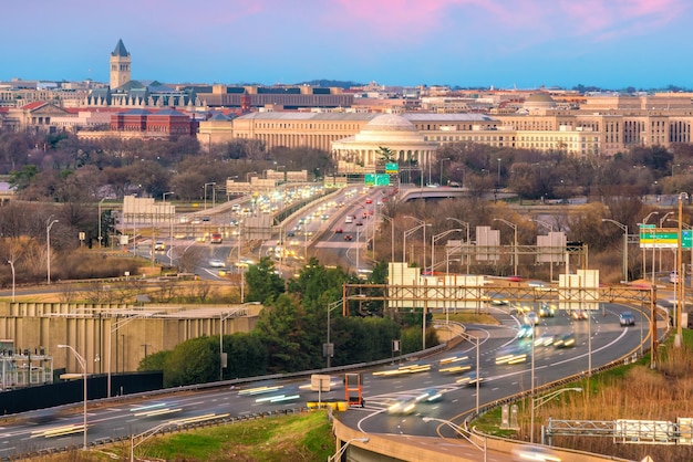 El horizonte de la ciudad de Washington DC