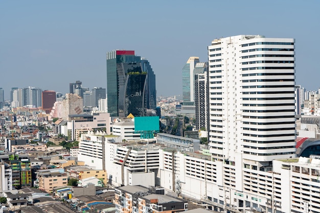 Horizonte da cidade e arranha-céus Bangkok Tailândia Bela vista em Bangkok