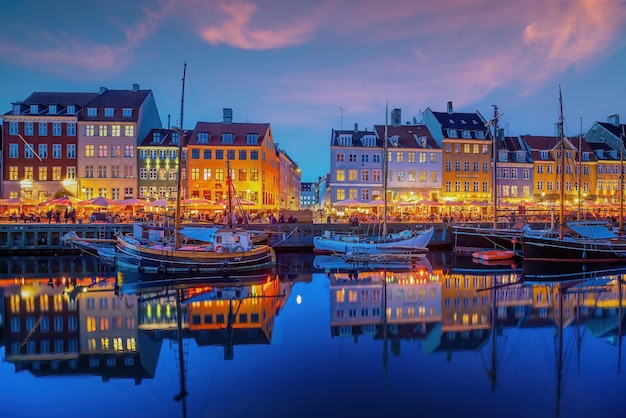 Horizonte da cidade no centro de Copenhague, na Dinamarca