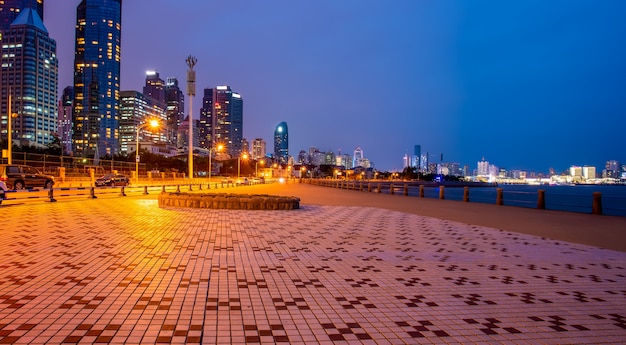 Horizonte de arquitetura moderna de qingdao