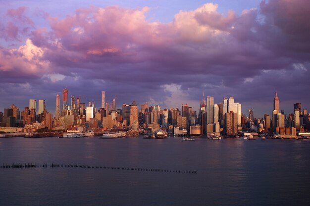 Horizonte de manhattan de newjersey new york city