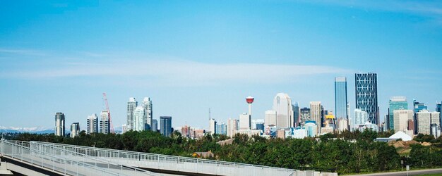 Horizonte do distrito comercial do centro de Calgary