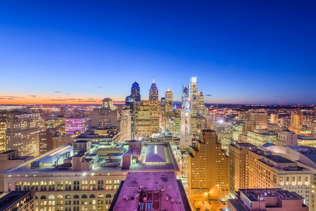 horizonte de filadelfia, pensilvania, estados unidos de américa