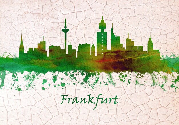 Foto horizonte de frankfurt alemania