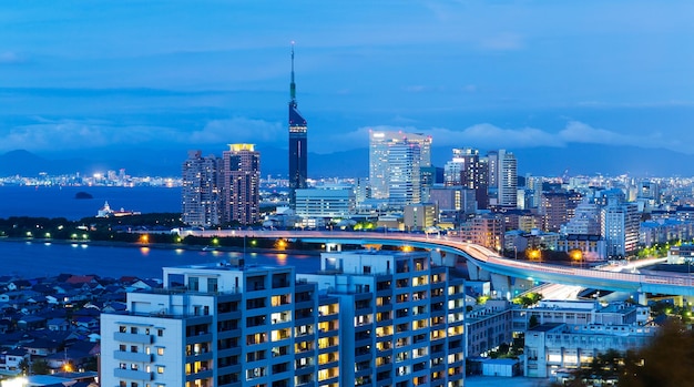 Horizonte de Fukuoka en Hong Kong