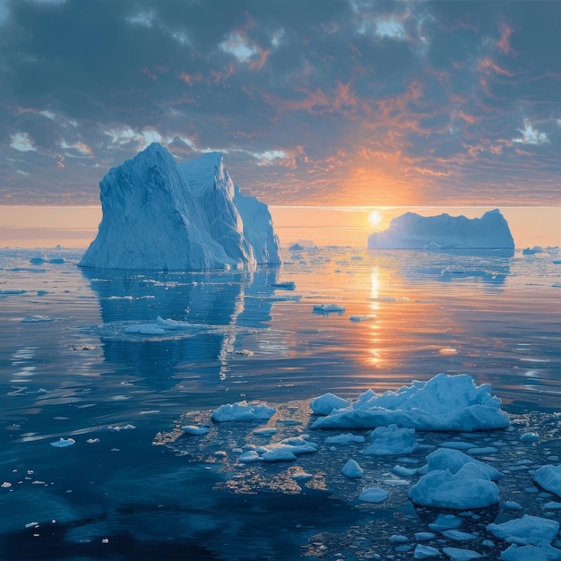 El horizonte helado del amanecer