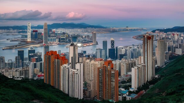 Foto el horizonte de hong kong