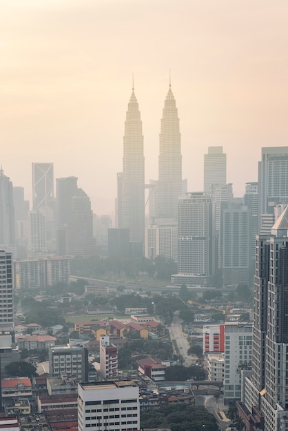 Horizonte de Kuala Lumpur, Malasia. Ciudad