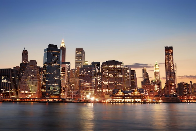 Horizonte de Manhattan en la ciudad de Nueva York