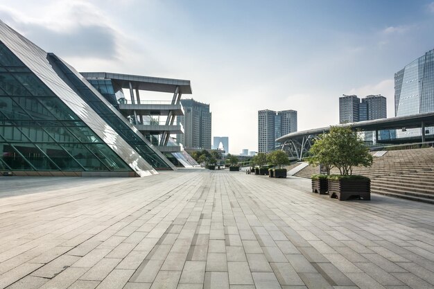 Horizonte moderno del edificio en Suzhou