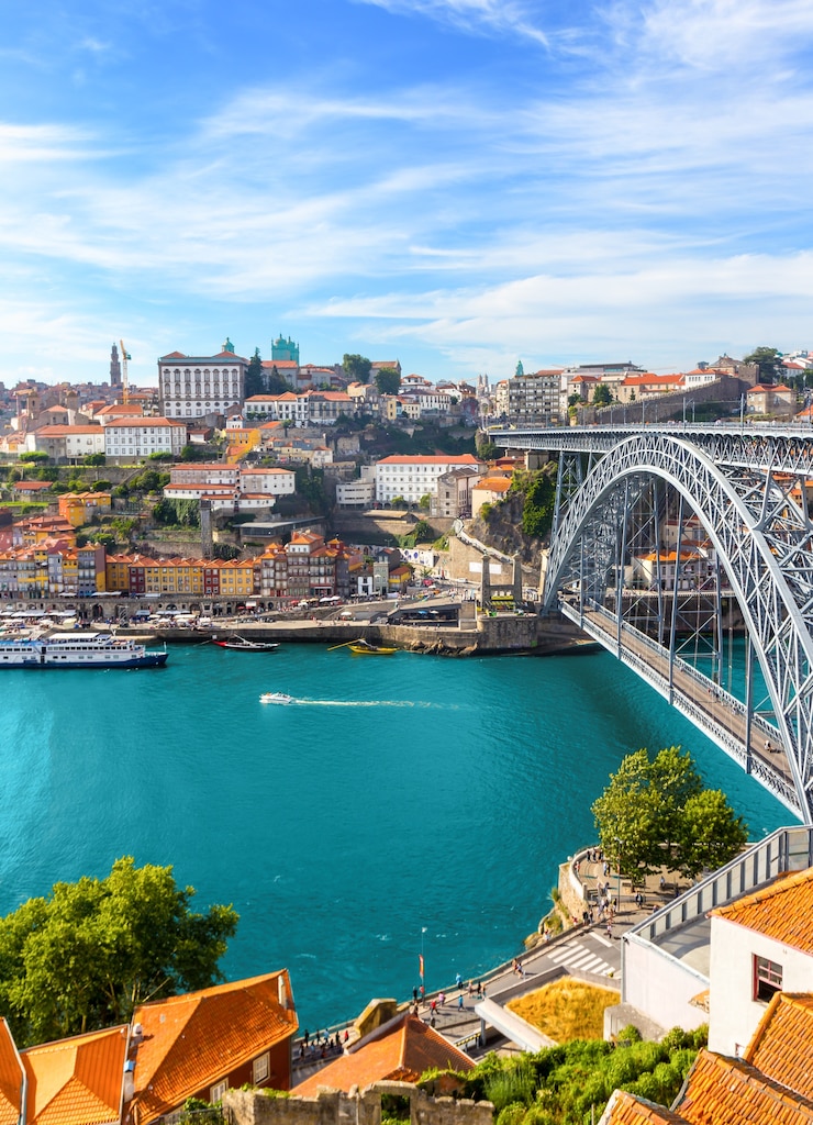 Foto horizonte del puerto de porto oldtown