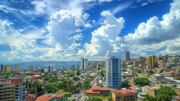 El horizonte de Tegucigalpa Una vista panorámica de los majestuosos edificios y arquitectura de toda la ciudad