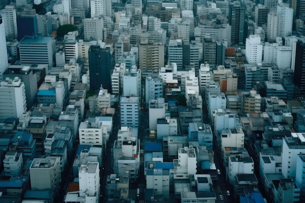 Foto los horizontes en la serenidad una colección aérea de tokio