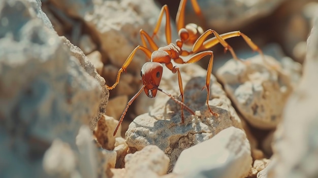 La hormiga roja en la naturaleza