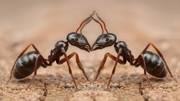 Foto las hormigas de cóctel crematogaster scutellaris comunicando malta mediterráneo