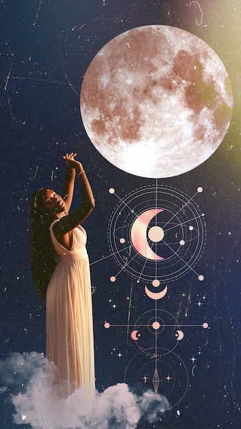 Foto horoskop- und astrologiecollage