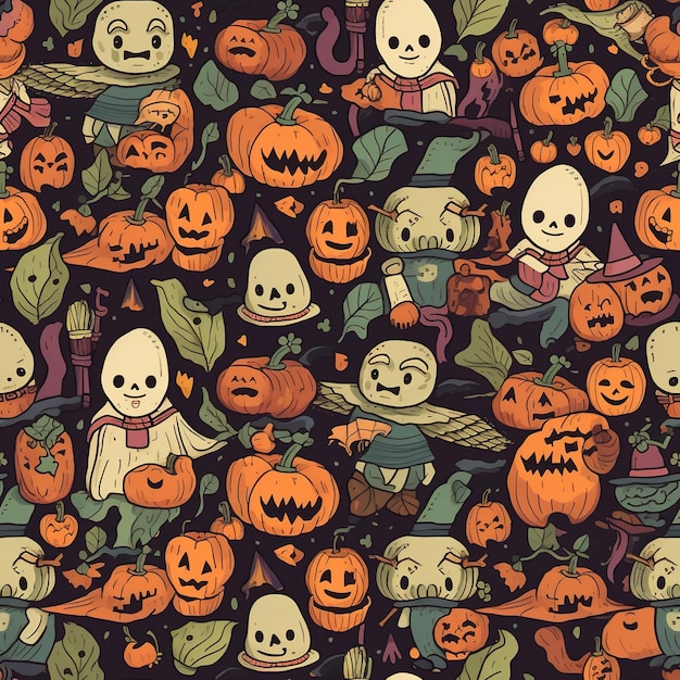 Horror-Halloween-Themenmuster